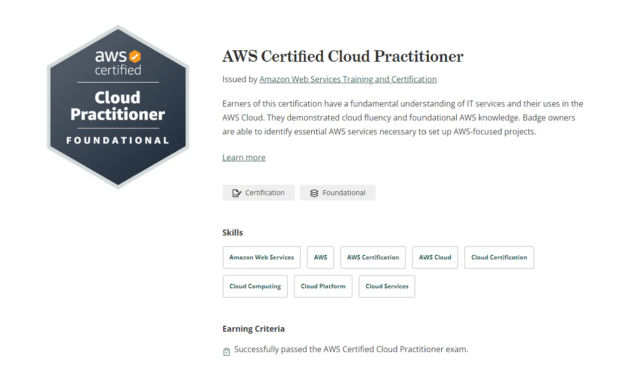 AWS Certified Cloud Practitioner